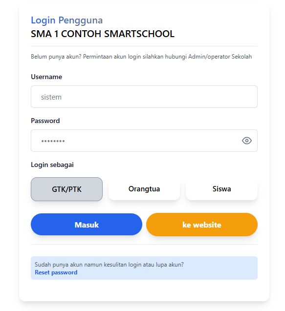 Pengajar / Guru / Staff / Siswa / Ortu